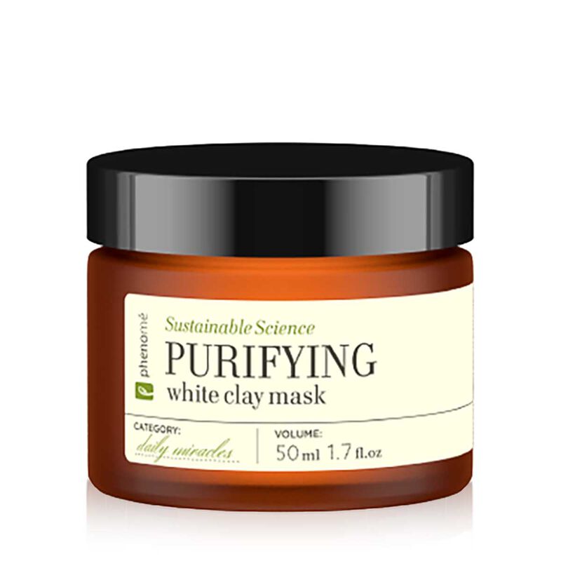 phenome sustainable science purifying white clay mask