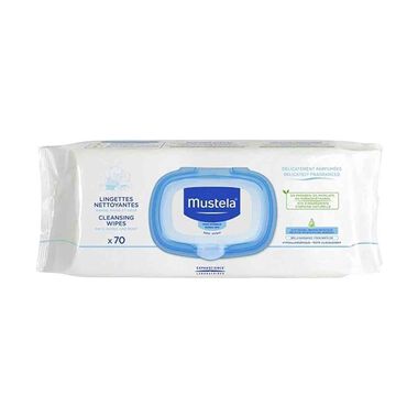 mustella cleansing wipes box 60 units