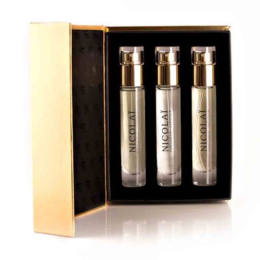nicolai parfumeur createur patchouli intense eau de parfum set 3 x 15ml