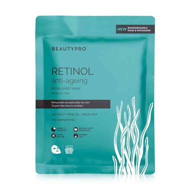 beauty pro retinol facial sheet mask