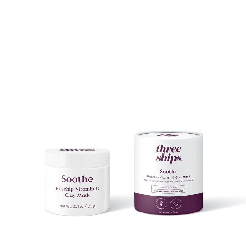 three ships soothe rosehip vitamin c clay mask