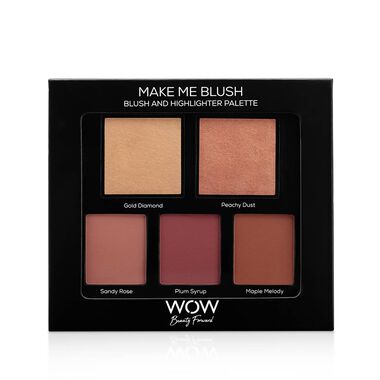 wow beauty make me blush  blush and highlighter palette