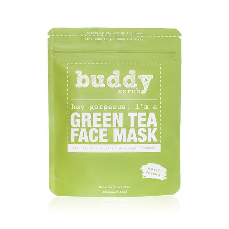 buddy scrub free green tea face mask