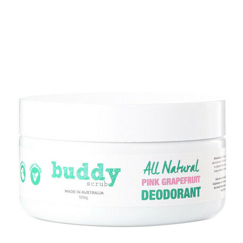 buddy scrub pink grapefruit natural deodorant 100g