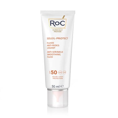 roc soleil protect anti wrinkle smoothing fluid spf 50 50ml