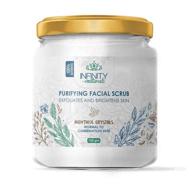 infinity natural infinity naturals purifying facial  scrub menthol crystals