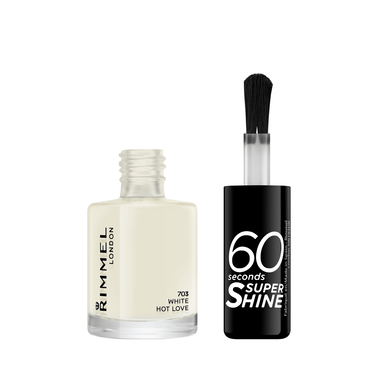 rimmel 60 seconds super shine nail polish 703 white hot love