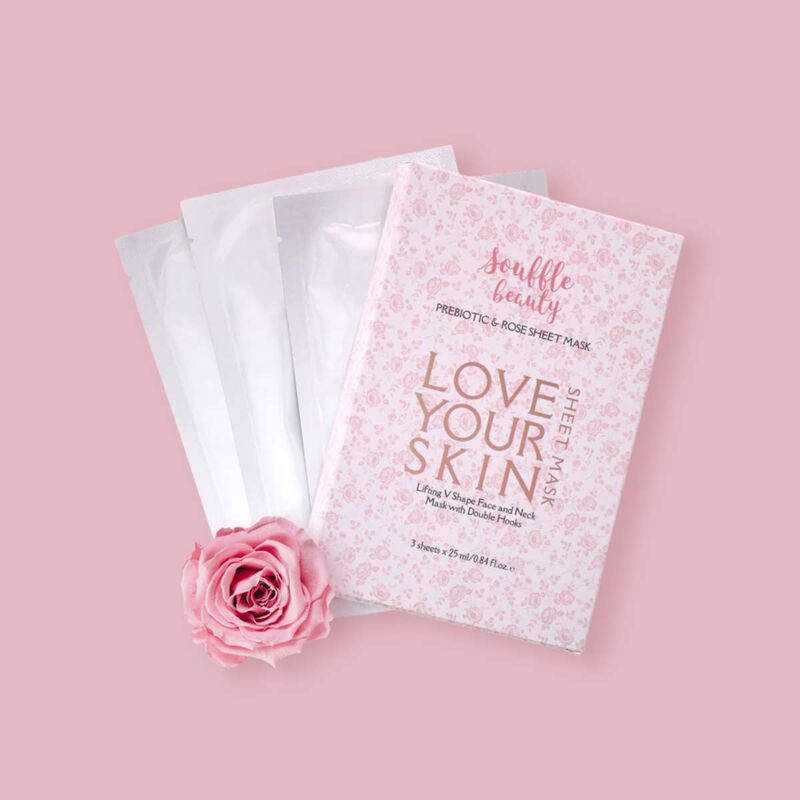 Prebiotic & Rose Lifting V Shape Face & Neck Mask with Double Hooks Prebiotic & Rose Lifting V Shape Face & Neck Mask with Double Hooks