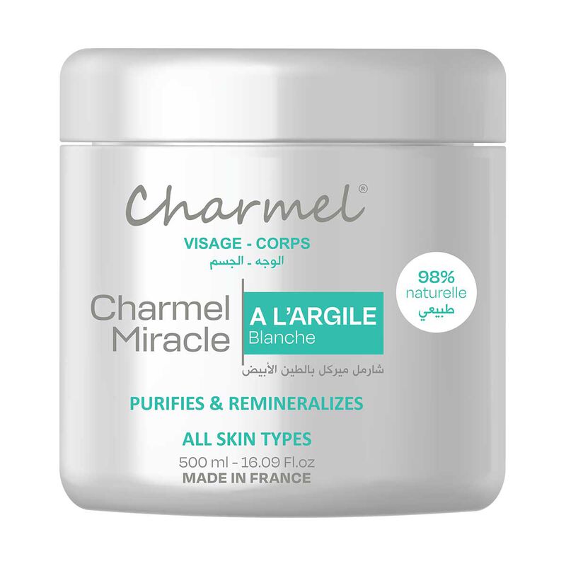 charmel miracle white clay mask 500ml