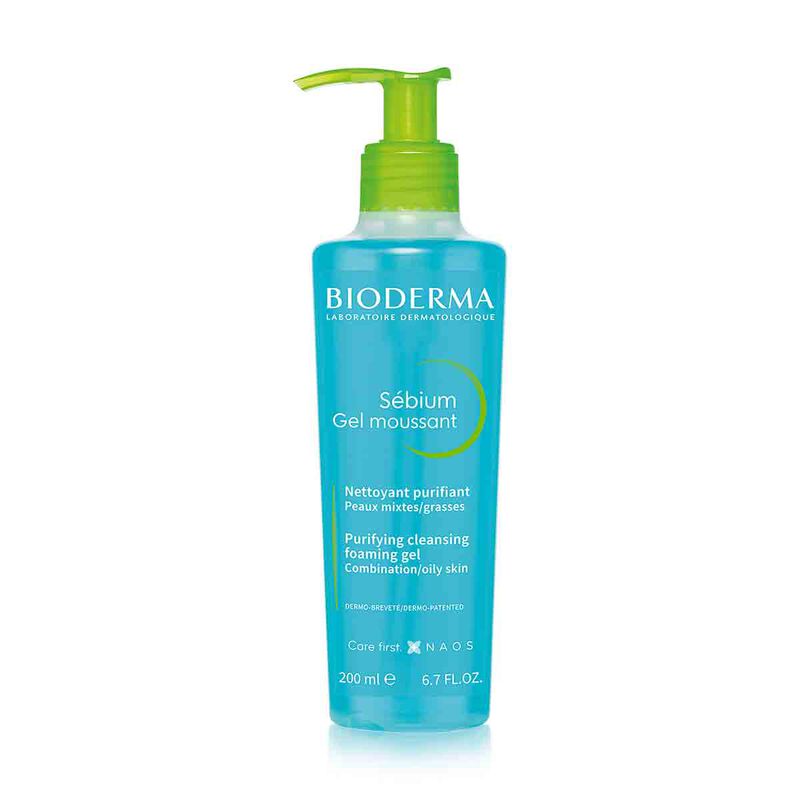 bioderma sebium gel moussant purifying foaming cleanser for combination/oily skin 200ml