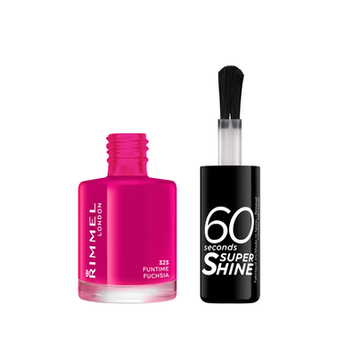 rimmel 60 seconds super shine nail polish 323 fun time fuchsia