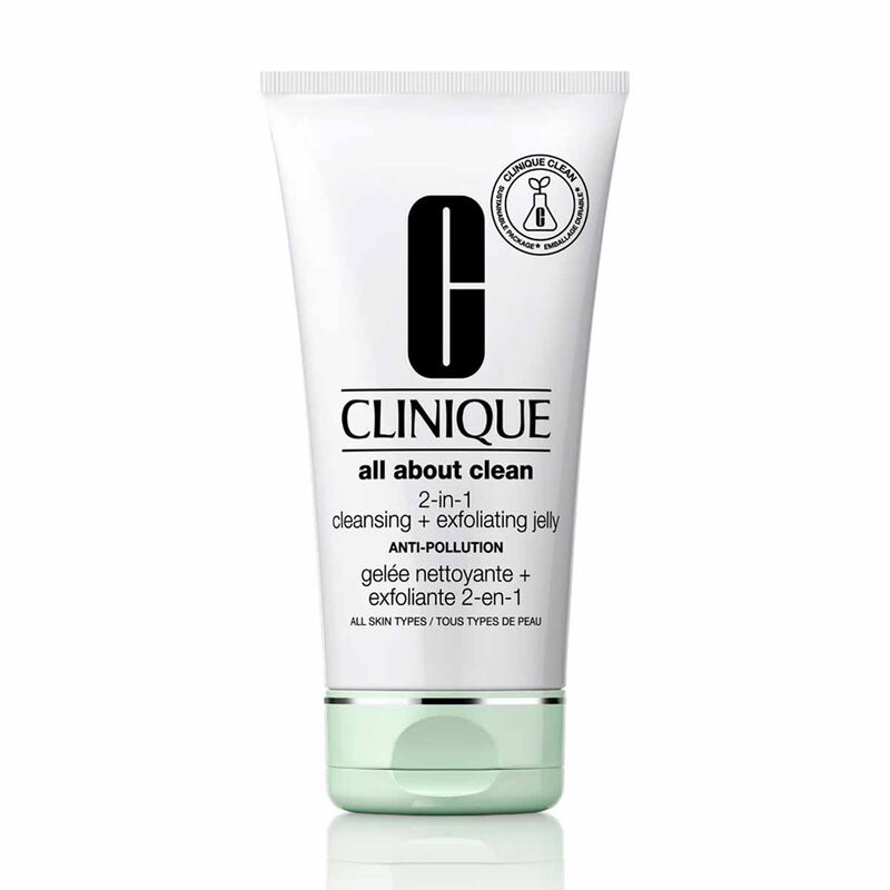 clinique all about clean™ 2in1 cleansing + exfoliating jelly 150ml