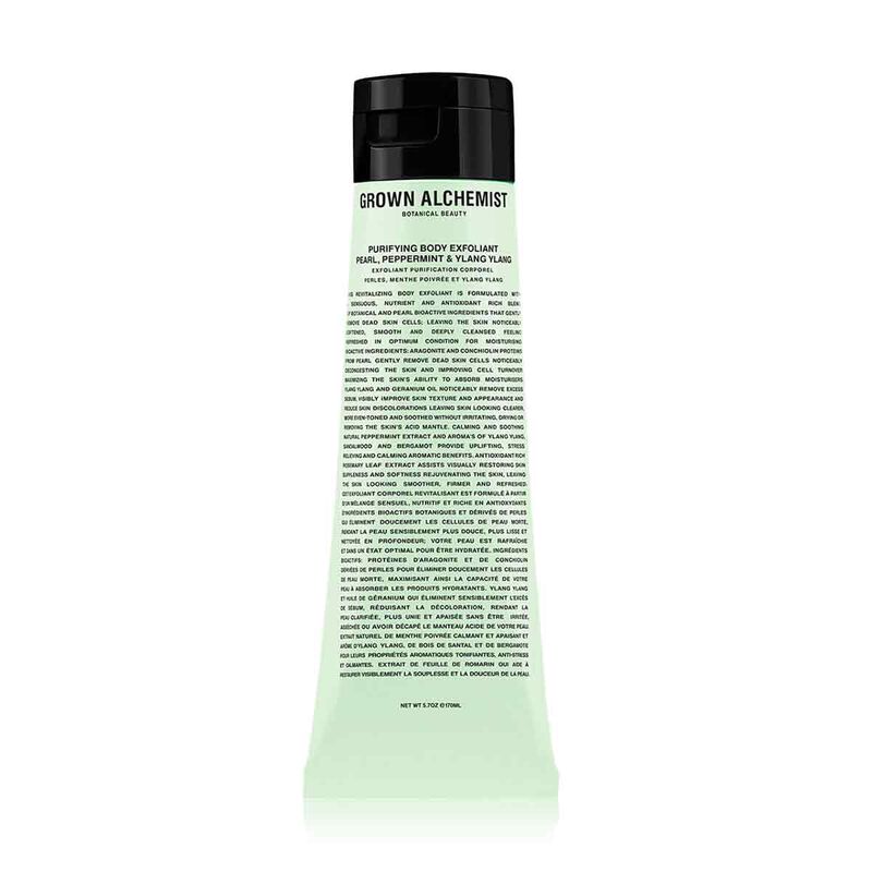 grown alchemist purifying body exfoliant pearl peppermint & ylang ylang 170ml