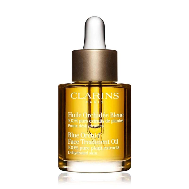 clarins blue orchid face treatment oil dehydrated skin 30ml
