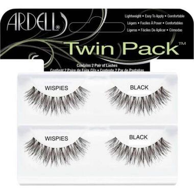ardell twin pack wispies black