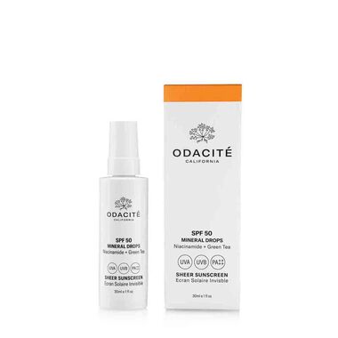 odacite spf 50 sheer sunscreen mineral drops