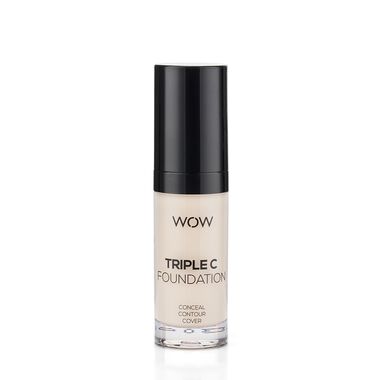 wow beauty triple c foundation conceal, contour, cover