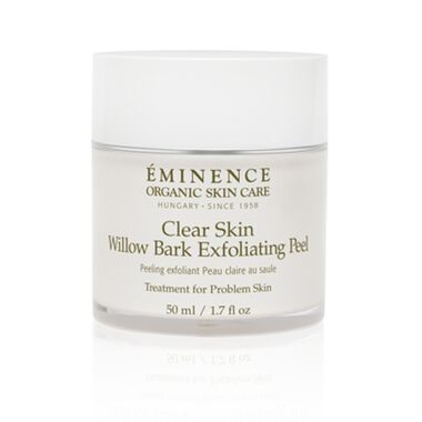 eminence organic skin care clear skin willow bark exfoliating peel