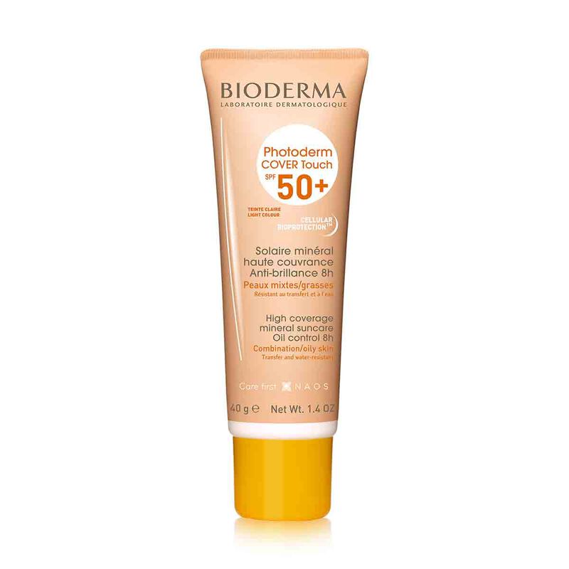 bioderma photoderm cover touch spf 50 high coverage mineral sunscreen 40g