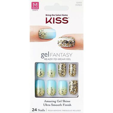 kiss kiss gel nails painted veil kgn03