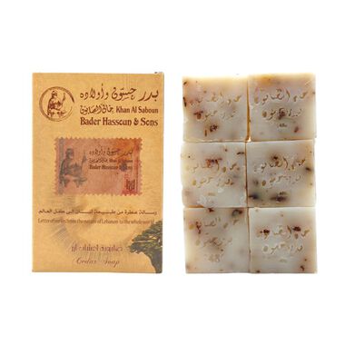 khan al saboun cedar soap packet of six 300g
