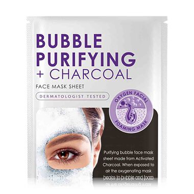 skin republic skin republic bubble purifying+charcoal face mask sheet 20ml