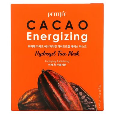 petitfee cacao energizing hydrogel face mask