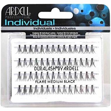 ardell individual lashes medium black knotted flares