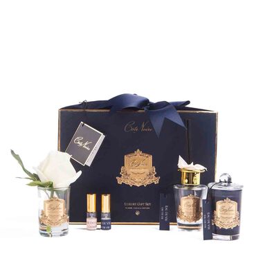 cote noire home diffuser gift pack eau de vie navy box with gold badge