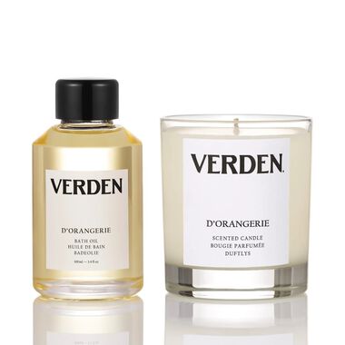 verden d orangerie bath oil and scented candle gift set