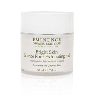 eminence organic skin care bright skin licorice root exfoliating peel