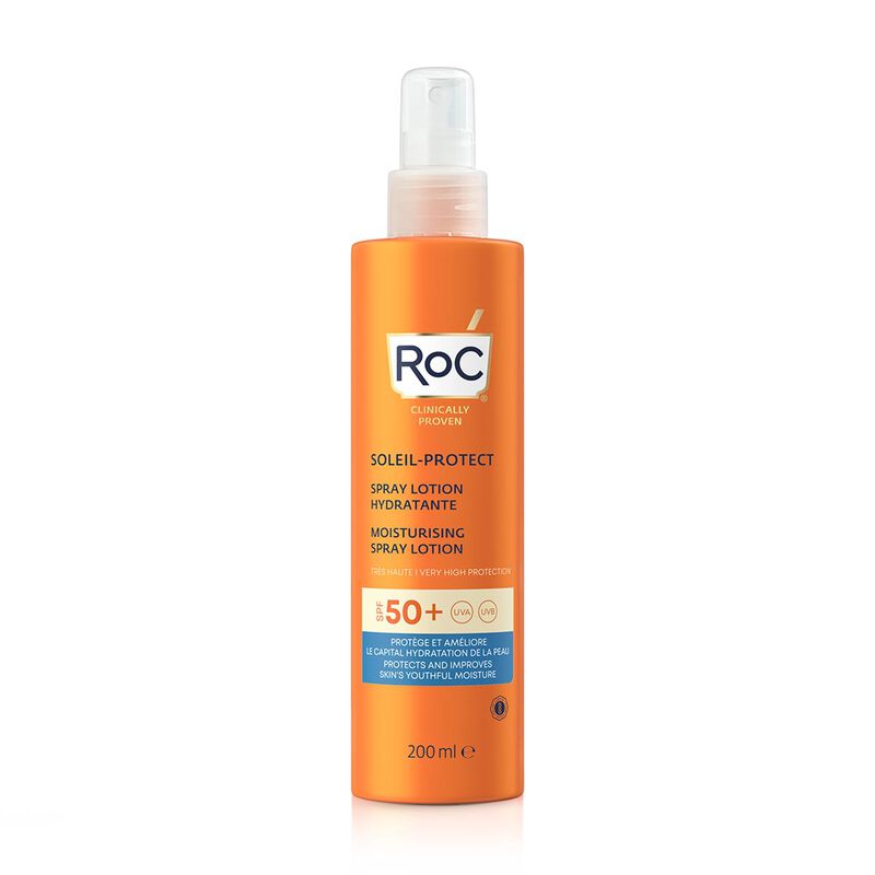 roc soleil protect moisturising spray lotion spf 50 200ml