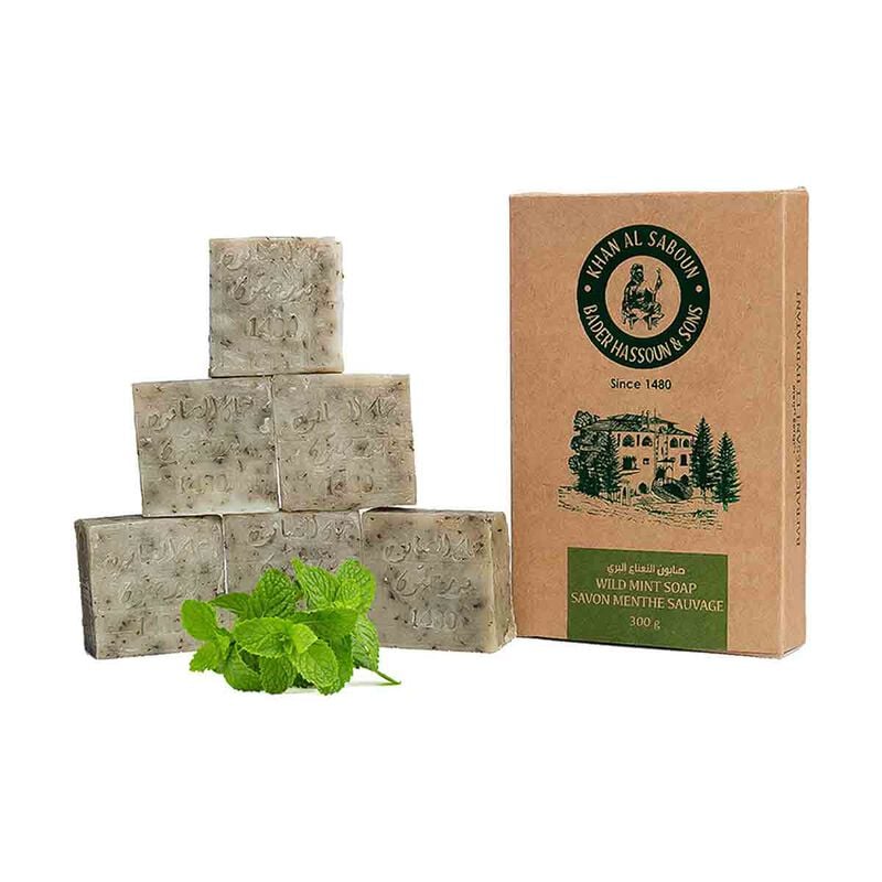 khan al saboun organic herbal mint soap pack of 6