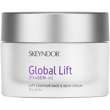 skeyndor anti aging global lift contour faceand  neck cream for dry skin