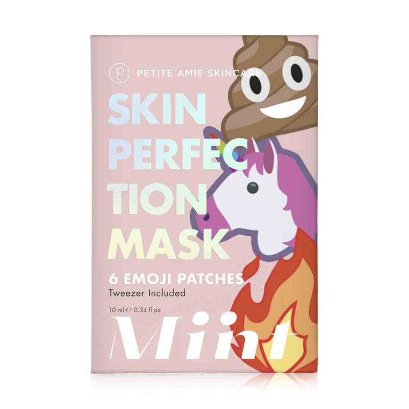 petite amie skincare miint skin perfection mask emoji