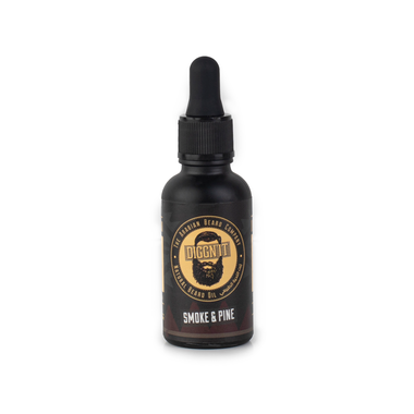 diggn'it smoke and pine beard oil