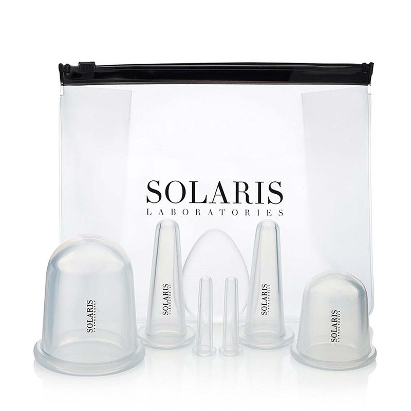 solaris laboratories 7 pc cupping therapy set for face & body