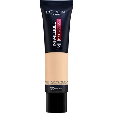 l'oreal paris l'oreal paris infaillible 24h matte cover foundation 130 beige peau oil control, high coverage