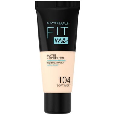 maybelline new york fit me matte & poreless foundation  104 soft ivory