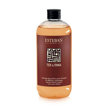 esteban paris teck & tonka fragrance refill for bouquet and ceramic diffusers 500ml