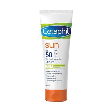 cetaphil cetaphil sun very high protection spf 50+ very sensitive/oily skin light gel 50 ml