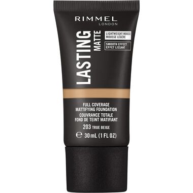 rimmel lasting finish matte foundation  203 true beige