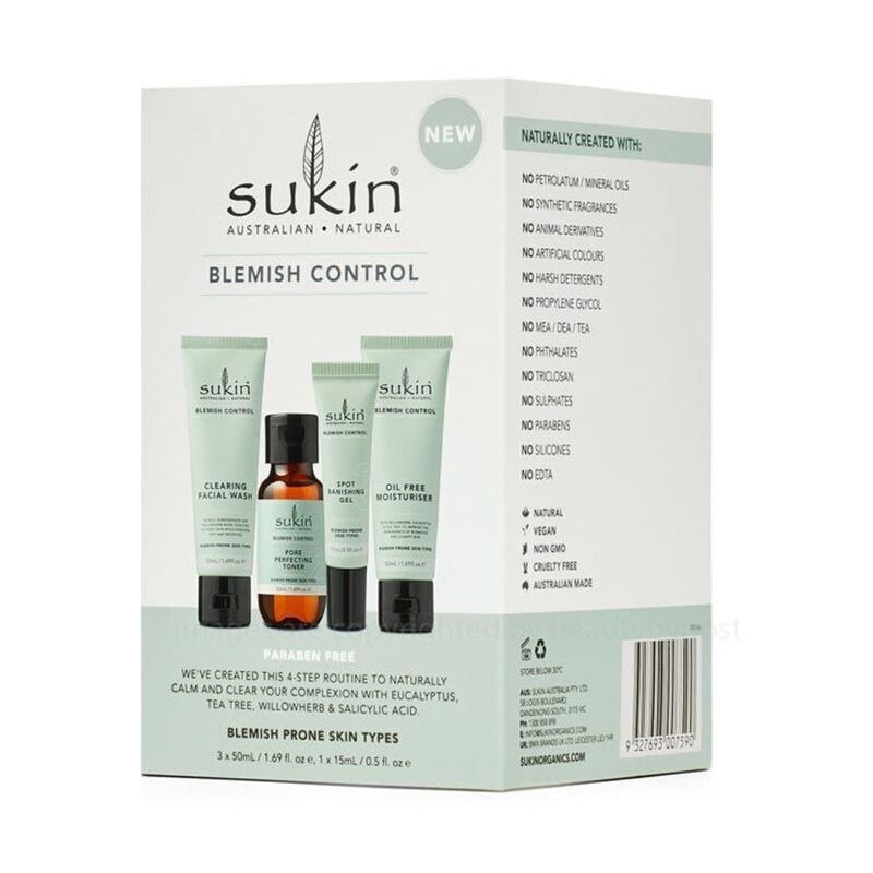 sukin blemish control 4 step blemish prone skin types