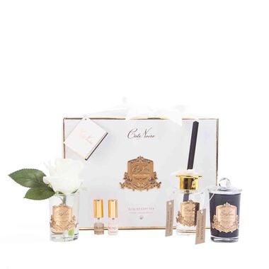 cote noire home diffuser gift pack blonde vanilla white box with gold badge
