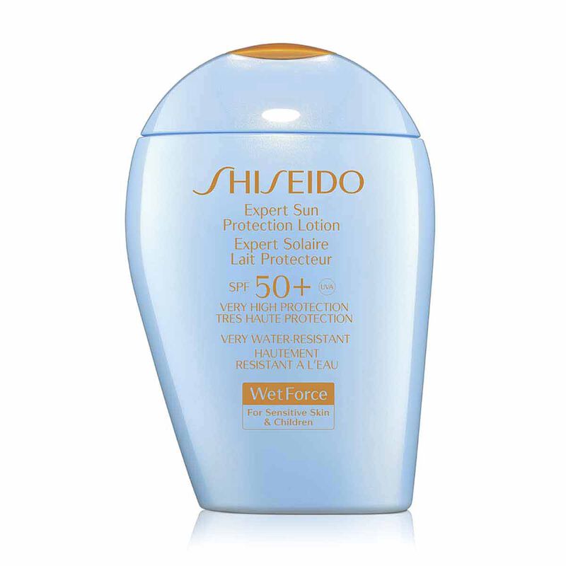 shiseido ultimate sun protection lotion spf50 wetforce for sensitive skin & children