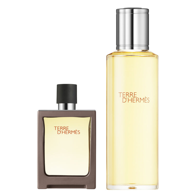 hermes terre d'hermes eau de toilette, 30ml travel spray and 125ml refill