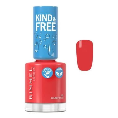 rimmel kind & free nail polish 155  sunset soar