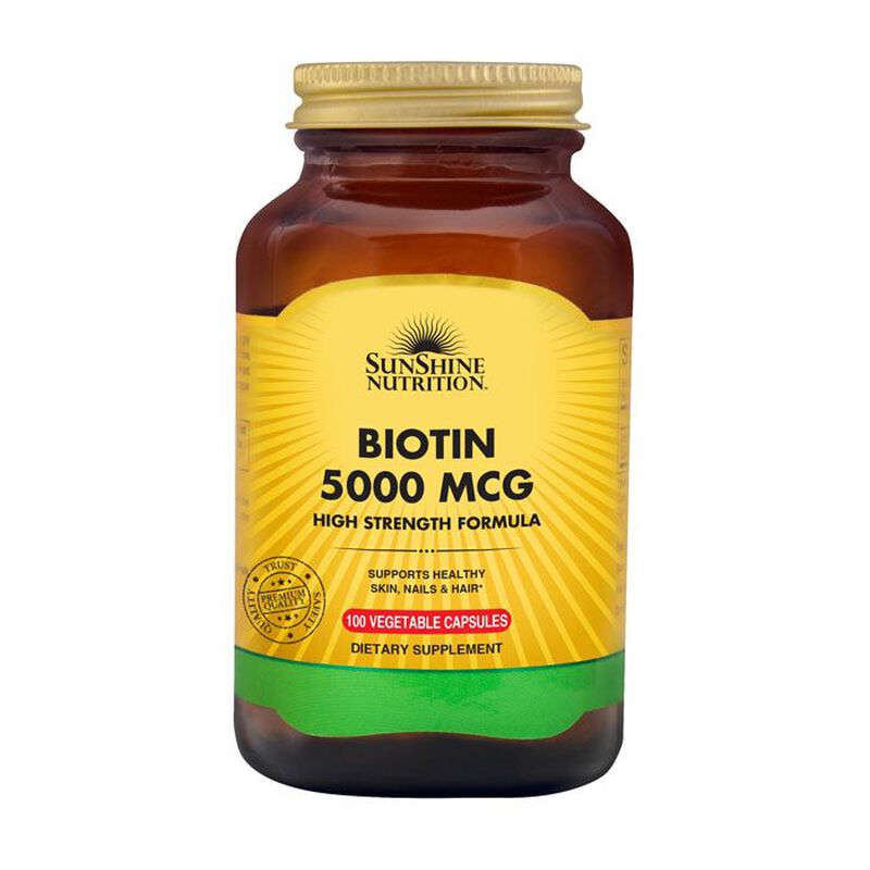 sunshine nutrition biotin 5000mcg high strength