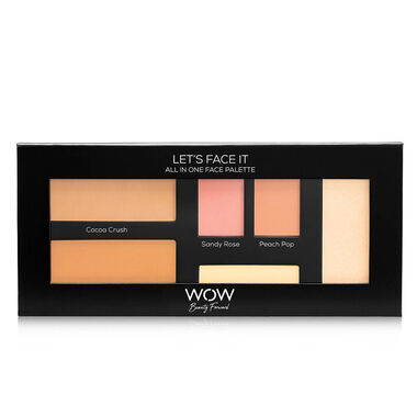 wow beauty let's face it  all in one face palette