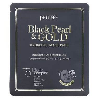 petitfee black pearl & gold hydrogel mask pack